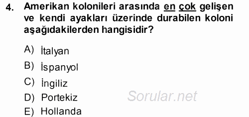 Amerikan Dış Politikası 2014 - 2015 Ara Sınavı 4.Soru