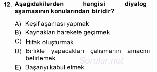 Sosyal Hizmet Uygulamaları 2014 - 2015 Dönem Sonu Sınavı 12.Soru