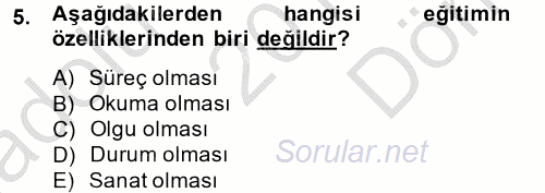 Sosyal Hizmet Uygulamaları 2014 - 2015 Dönem Sonu Sınavı 5.Soru