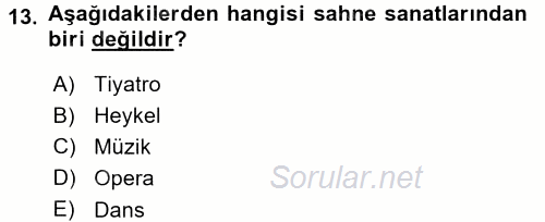 Kültür Sosyolojisi 2015 - 2016 Dönem Sonu Sınavı 13.Soru