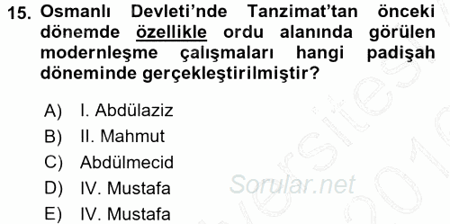 Kültür Sosyolojisi 2015 - 2016 Dönem Sonu Sınavı 15.Soru