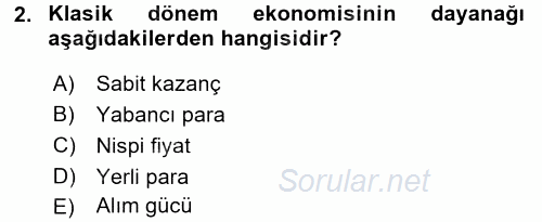 Maliye Politikası 1 2017 - 2018 Ara Sınavı 2.Soru