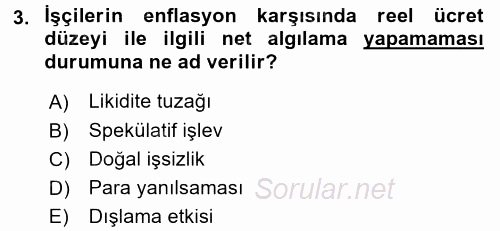 Maliye Politikası 1 2017 - 2018 Ara Sınavı 3.Soru