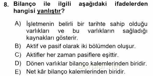 Perakende Yönetimi 2016 - 2017 Dönem Sonu Sınavı 8.Soru