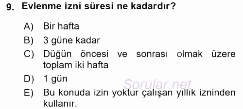 Perakende Yönetimi 2016 - 2017 Dönem Sonu Sınavı 9.Soru