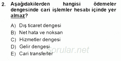 Bankacılık Hizmet Ürünleri 2014 - 2015 Ara Sınavı 2.Soru