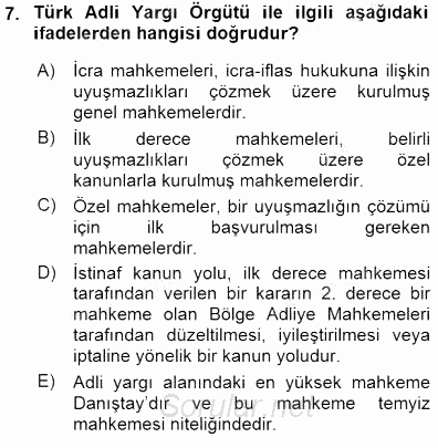 Hukukun Temel Kavramları 1 2015 - 2016 Dönem Sonu Sınavı 7.Soru