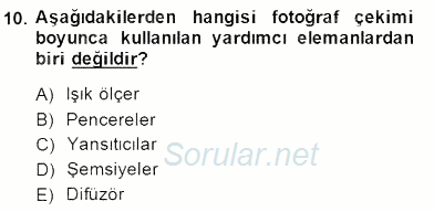 Fotoğrafın Kullanım Alanları 2014 - 2015 Ara Sınavı 10.Soru