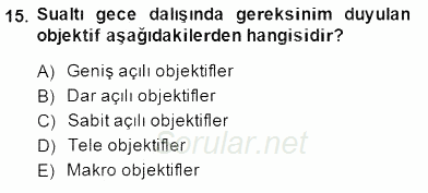 Fotoğrafın Kullanım Alanları 2014 - 2015 Ara Sınavı 15.Soru