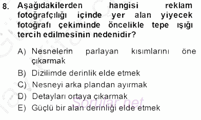 Fotoğrafın Kullanım Alanları 2014 - 2015 Ara Sınavı 8.Soru