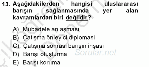 Uluslararası Kamu Maliyesi 2014 - 2015 Ara Sınavı 13.Soru