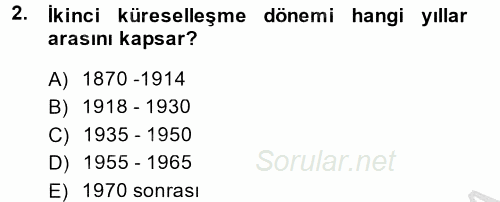 Uluslararası Kamu Maliyesi 2014 - 2015 Ara Sınavı 2.Soru