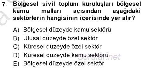 Uluslararası Kamu Maliyesi 2014 - 2015 Ara Sınavı 7.Soru