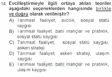 Veteriner Hizmetleri Mevzuatı ve Etik 2012 - 2013 Tek Ders Sınavı 14.Soru