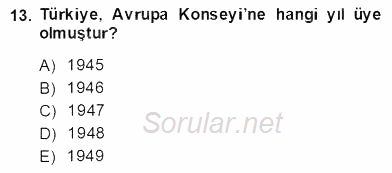 Türkçe Cümle Bilgisi 2 2013 - 2014 Dönem Sonu Sınavı 13.Soru