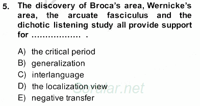 Dilbilim 2 2013 - 2014 Ara Sınavı 5.Soru
