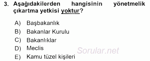 Medeni Hukuk 1 2017 - 2018 Ara Sınavı 3.Soru