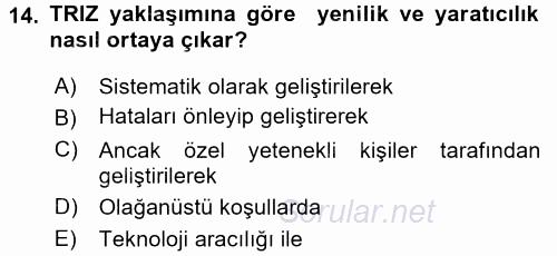 Hizmet Tasarımı 2016 - 2017 Dönem Sonu Sınavı 14.Soru