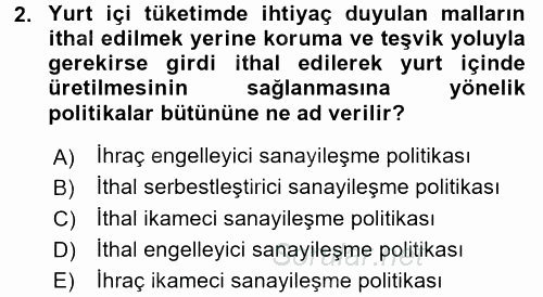 Maliye Politikası 2 2015 - 2016 Ara Sınavı 2.Soru