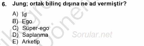 İş ve Yaşamda Motivasyon 2012 - 2013 Ara Sınavı 6.Soru