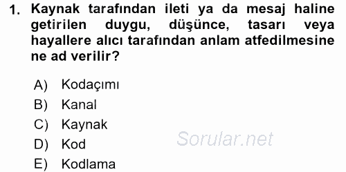 İletişim Bilgisi 2017 - 2018 Ara Sınavı 1.Soru İletişim Bilgisi 2017 - 2018 Ara Sınavı 1.Soru