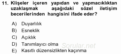 İletişim Bilgisi 2017 - 2018 Ara Sınavı 11.Soru İletişim Bilgisi 2017 - 2018 Ara Sınavı 11.Soru