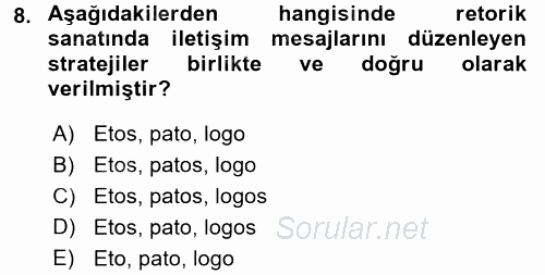 İletişim Bilgisi 2017 - 2018 Ara Sınavı 8.Soru İletişim Bilgisi 2017 - 2018 Ara Sınavı 8.Soru