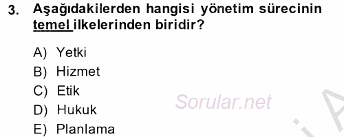 Kamu Mali Yönetimi 2013 - 2014 Ara Sınavı 3.Soru