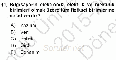 İng. Öğretmenliğinde Öğretim Teknolojileri Ve Materyal Tasarımı 1 2015 - 2016 Dönem Sonu Sınavı 11.Soru