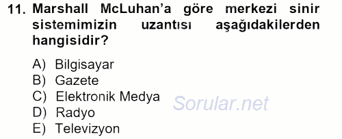 Uluslararası İletişim 2012 - 2013 Ara Sınavı 11.Soru