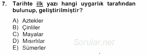 Uluslararası İletişim 2012 - 2013 Ara Sınavı 7.Soru