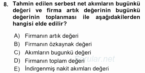 Mali Analiz 2017 - 2018 3 Ders Sınavı 8.Soru