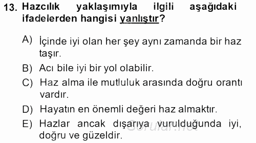 İşletmelerde Sosyal Sorumluluk Ve Etik 2014 - 2015 Ara Sınavı 13.Soru
