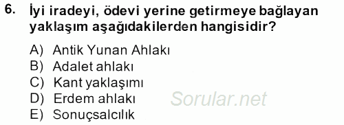 İşletmelerde Sosyal Sorumluluk Ve Etik 2014 - 2015 Ara Sınavı 6.Soru