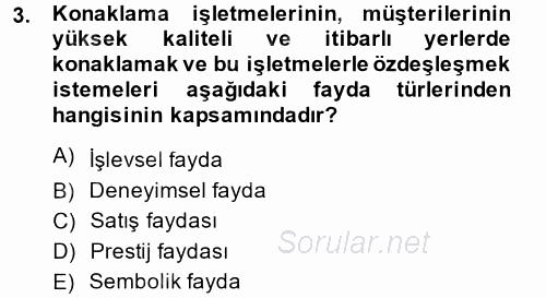 Satış Teknikleri 2014 - 2015 Ara Sınavı 3.Soru