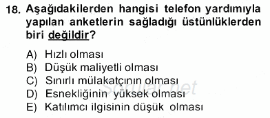 Pazarlama İlkeleri 2013 - 2014 Ara Sınavı 18.Soru