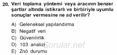 Pazarlama İlkeleri 2013 - 2014 Ara Sınavı 20.Soru