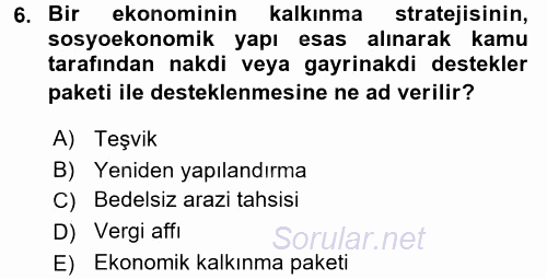 Endüstri Sosyolojisi 2016 - 2017 Dönem Sonu Sınavı 6.Soru