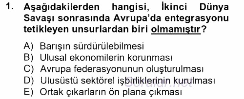 Uluslararası İlişkiler Kuramları 2 2012 - 2013 Ara Sınavı 1.Soru