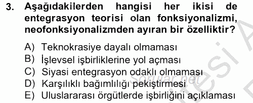 Uluslararası İlişkiler Kuramları 2 2012 - 2013 Ara Sınavı 3.Soru