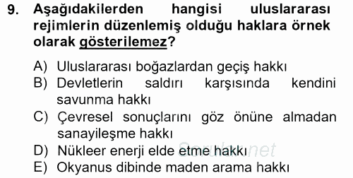 Uluslararası İlişkiler Kuramları 2 2012 - 2013 Ara Sınavı 9.Soru