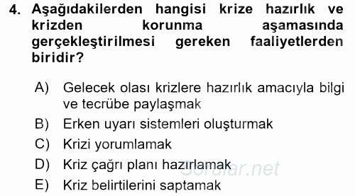Kamu Yönetiminde Çağdaş Yaklaşımlar 2017 - 2018 Ara Sınavı 4.Soru