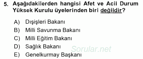 Kamu Yönetiminde Çağdaş Yaklaşımlar 2017 - 2018 Ara Sınavı 5.Soru