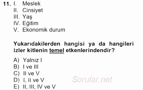 Radyo ve Televizyon İşletmeciliği 2012 - 2013 Ara Sınavı 11.Soru