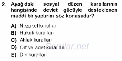 Hukukun Temel Kavramları 1 2013 - 2014 Ara Sınavı 2.Soru