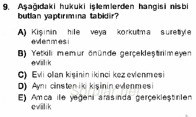 Hukukun Temel Kavramları 1 2013 - 2014 Ara Sınavı 9.Soru