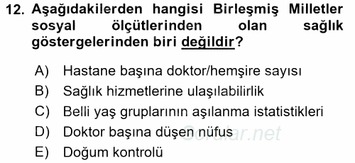 Ekonominin Güncel Sorunları 2016 - 2017 Ara Sınavı 12.Soru