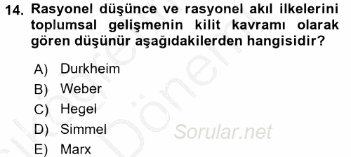 Ekonominin Güncel Sorunları 2016 - 2017 Ara Sınavı 14.Soru