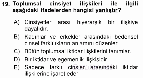 Medya Siyaset Kültür 2015 - 2016 Dönem Sonu Sınavı 19.Soru