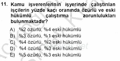 Bireysel İş Hukuku 2012 - 2013 Ara Sınavı 11.Soru